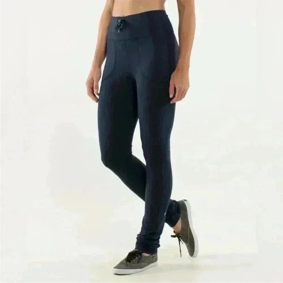 Lululemon Skinny Will Textured Pants in Inkwell Blue - Luon - Picture 1 of 7